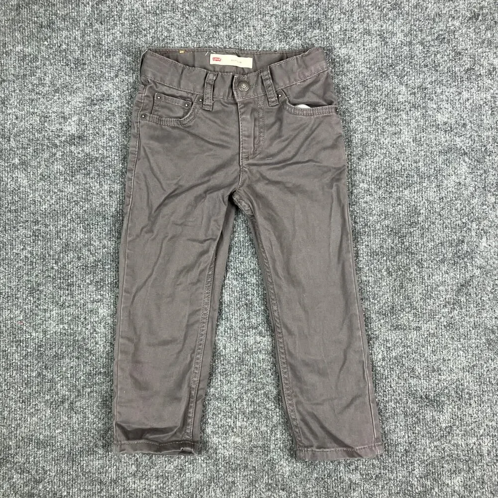 Levi's 511 Pants Kids‎ Size 3T Gray Slim Fit Adjustable Waist Stretch